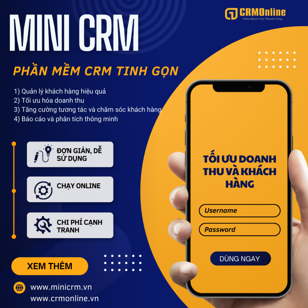 Phần mềm crm tinh gọn